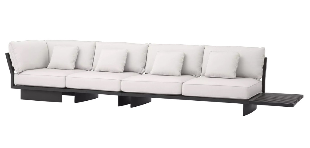 Модульный диван Eichholtz Sofa Royal Palm Белый Черный