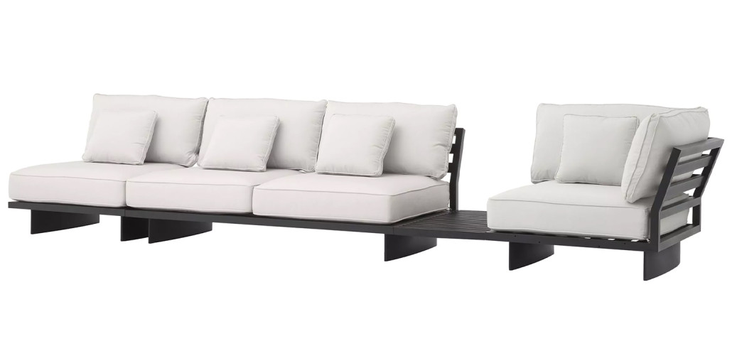 Модульный диван Eichholtz Sofa Royal Palm Белый Черный