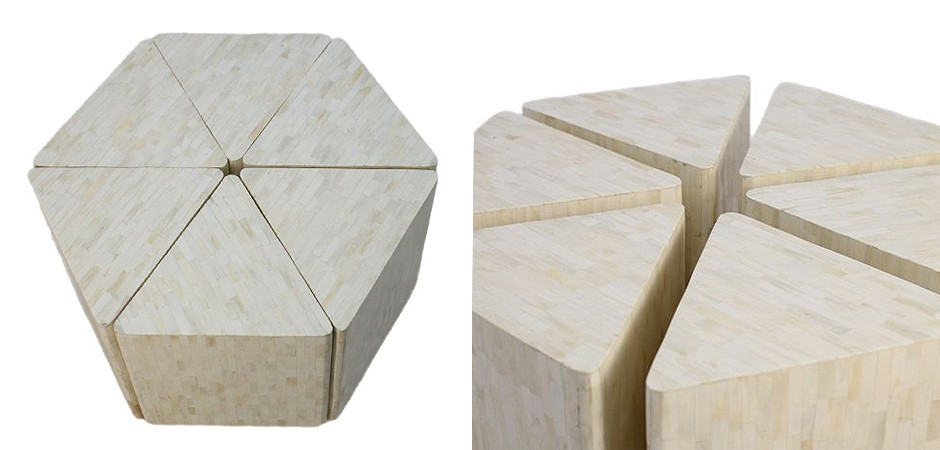 Модульный Кофейный Стол инкрустированный Костью BONE INLAY Coffee Table
