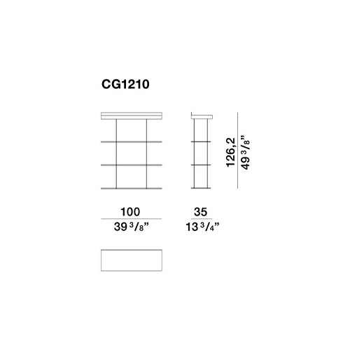 Модульный навесной стеллаж GRADUATE Bookshelves