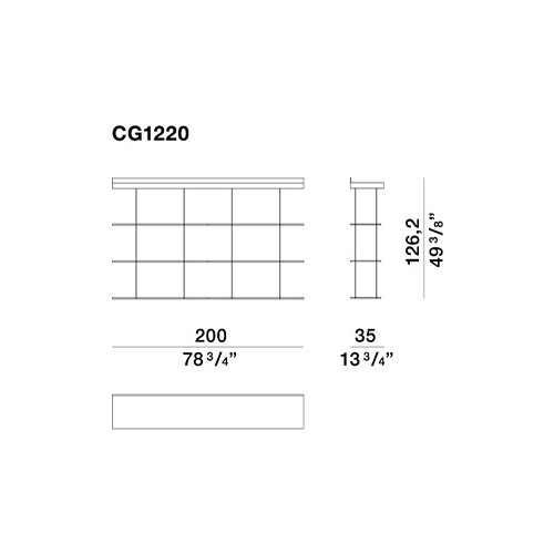 Модульный навесной стеллаж GRADUATE Bookshelves