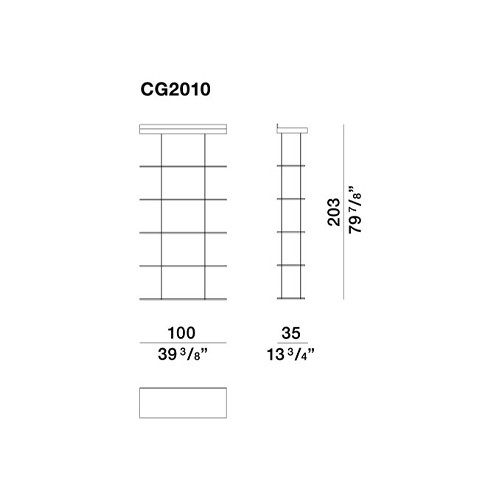 Модульный навесной стеллаж GRADUATE Bookshelves