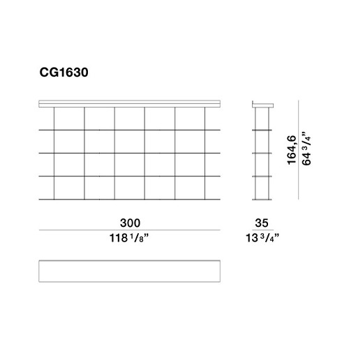 Модульный навесной стеллаж GRADUATE Bookshelves