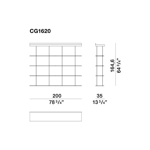 Модульный навесной стеллаж GRADUATE Bookshelves