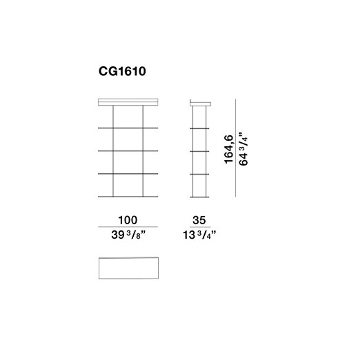 Модульный навесной стеллаж GRADUATE Bookshelves