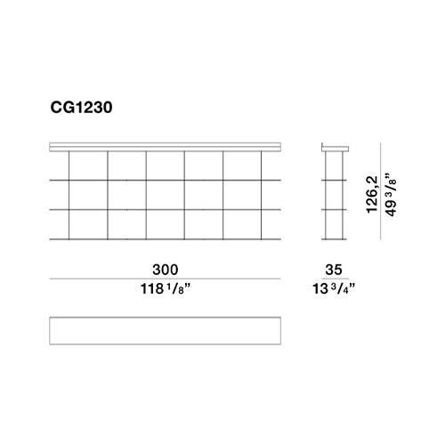 Модульный навесной стеллаж GRADUATE Bookshelves
