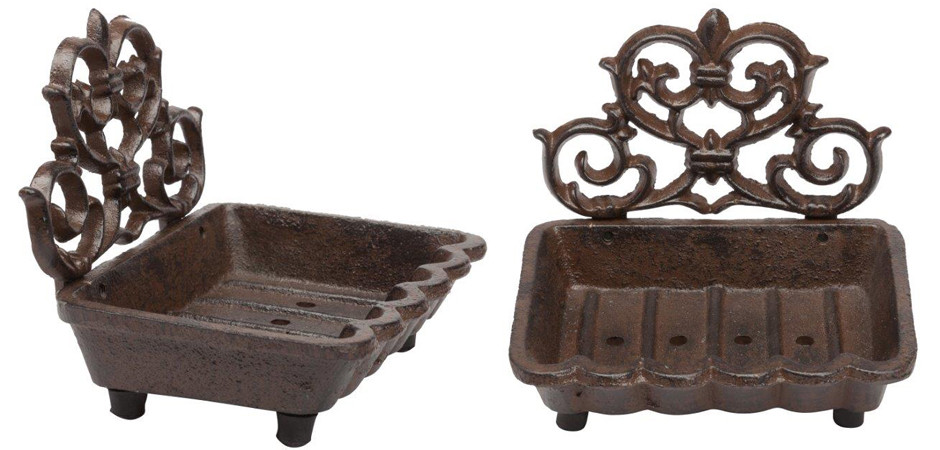 Мыльница на ножках коричневая