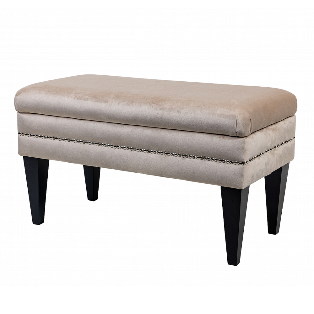 Мягкая банкетка с зоной для хранения Casket Beige