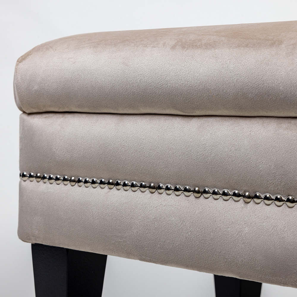 Мягкая банкетка с зоной для хранения Casket Beige