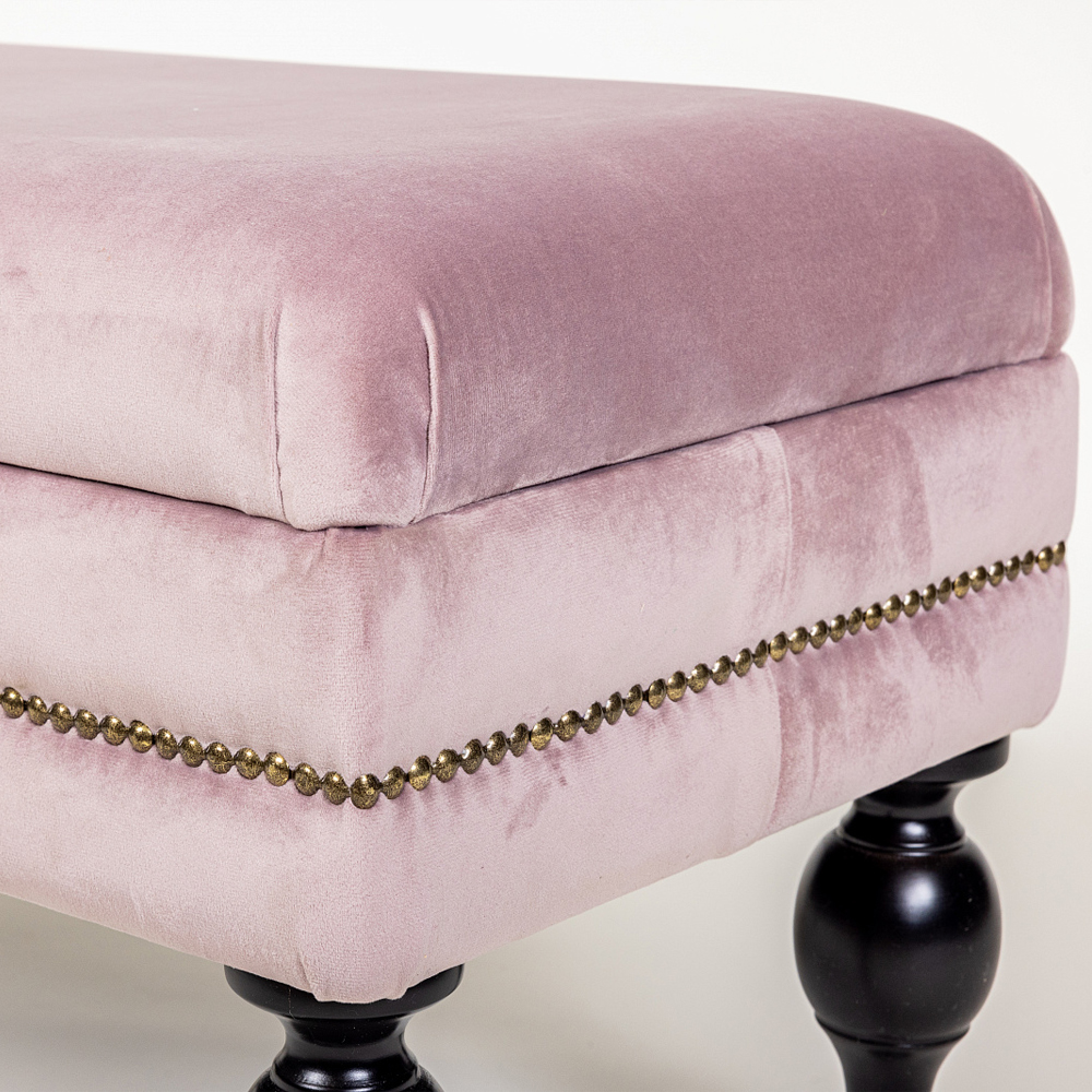 Мягкая банкетка с зоной для хранения Casket Dusty Rose