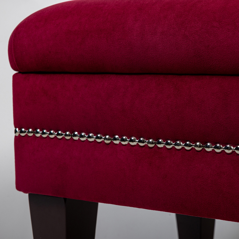 Мягкая банкетка с зоной для хранения Casket Red