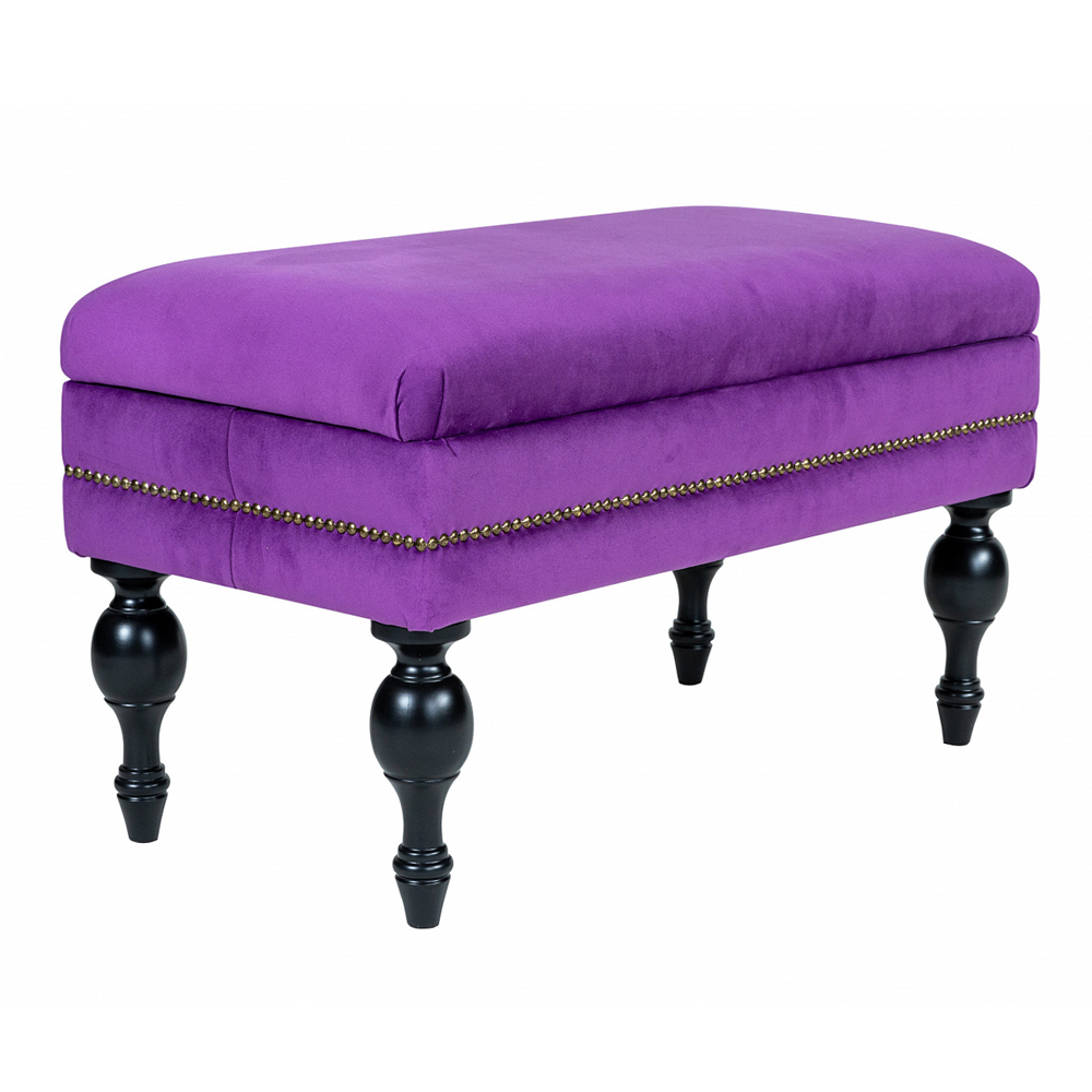 Мягкая банкетка с зоной для хранения Casket Violet