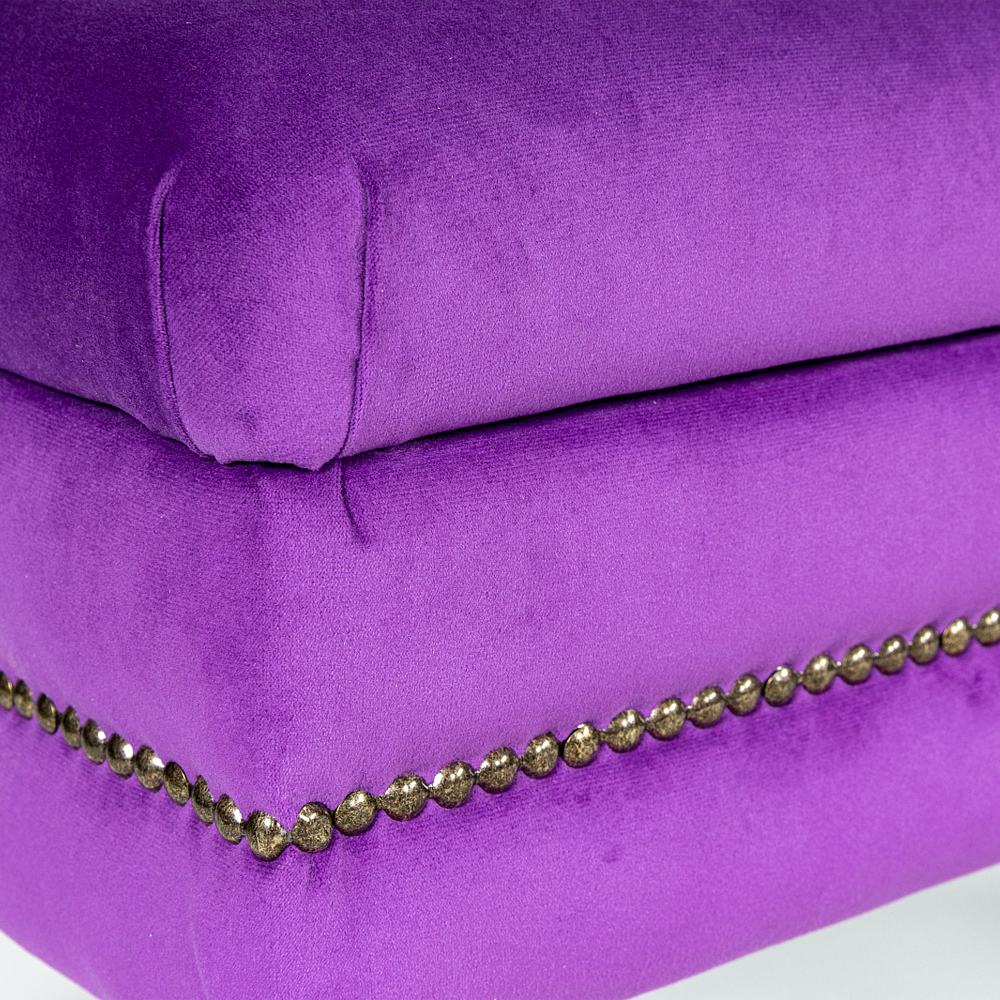 Мягкая банкетка с зоной для хранения Casket Violet