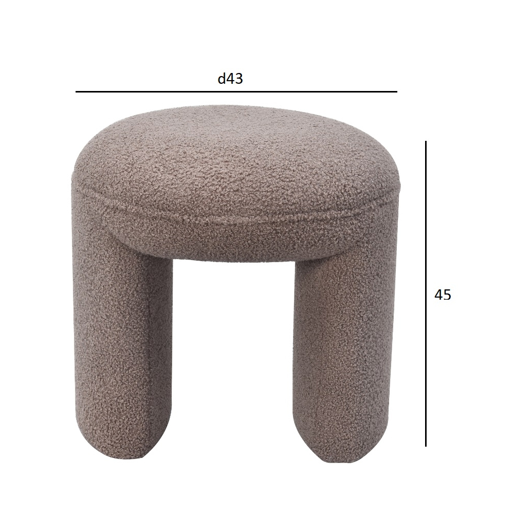 Мягкий пуф из искусственного меха Pelage