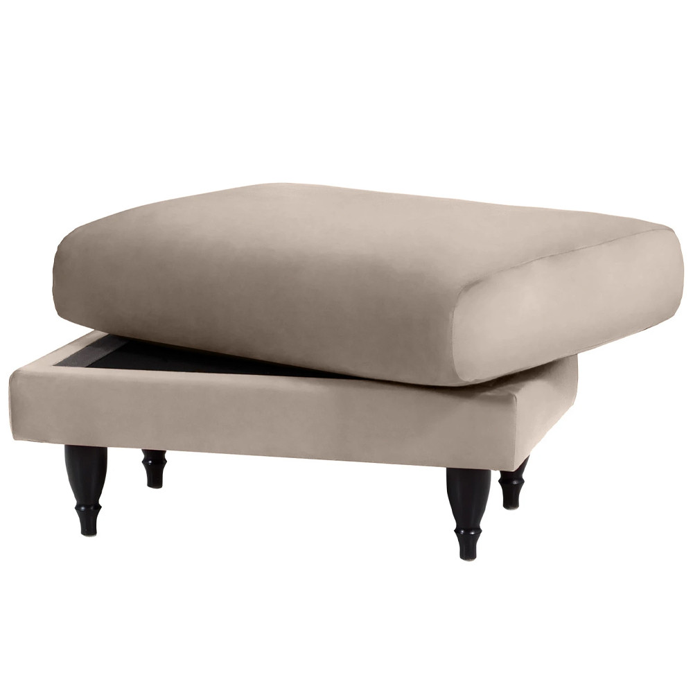 Мягкий пуф на деревянных ножках Garner Pouf