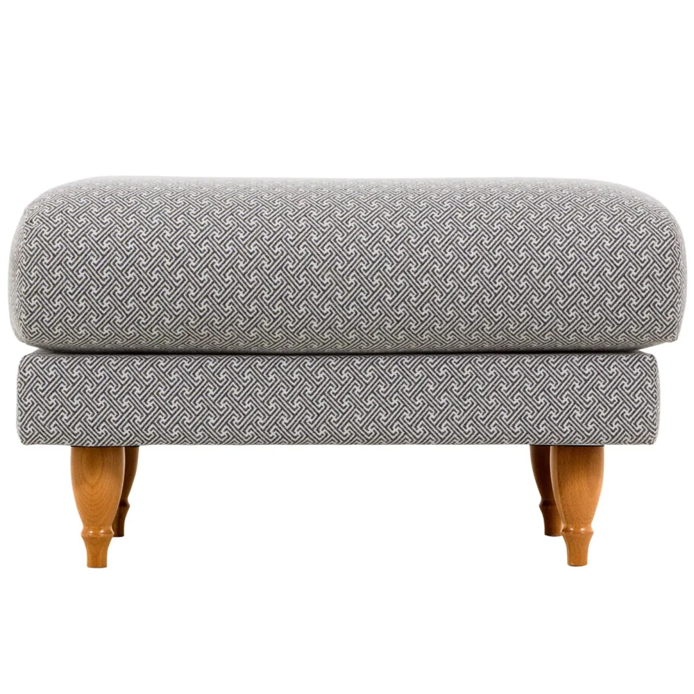 Мягкий пуф на деревянных ножках Garner Pouf Light