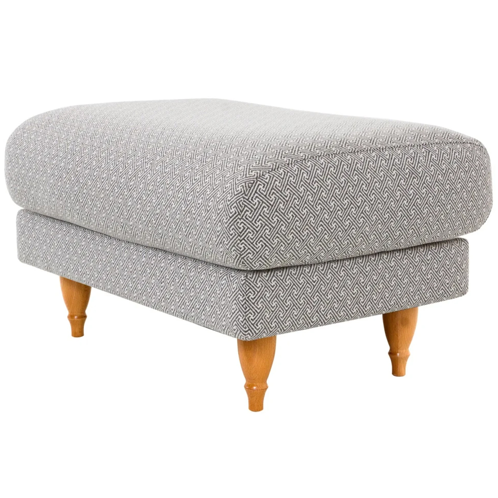 Мягкий пуф на деревянных ножках Garner Pouf Light