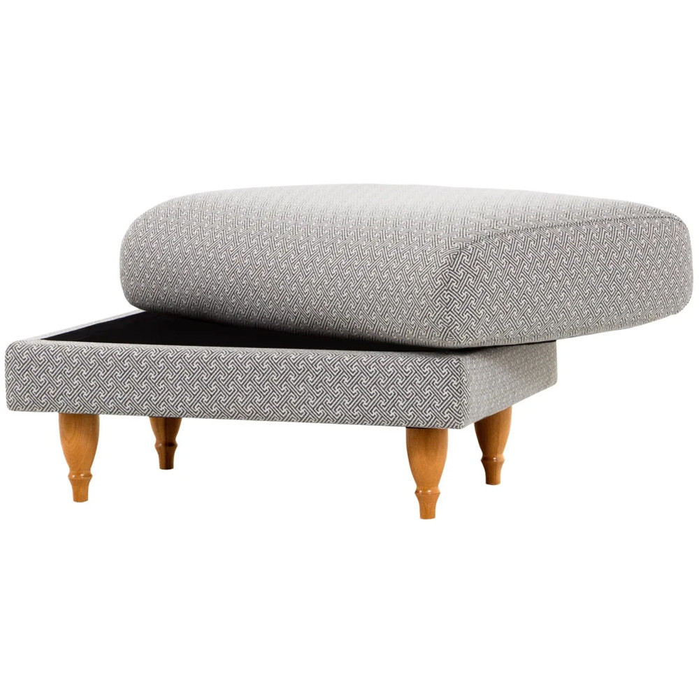 Мягкий пуф на деревянных ножках Garner Pouf Light