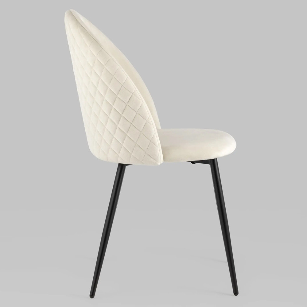 Мягкий стул в бежевом велюре Miruna Chair