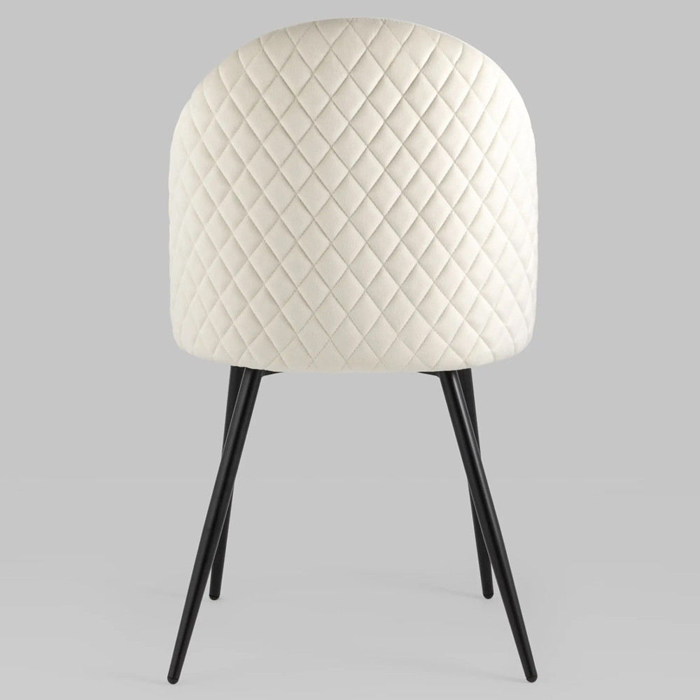 Мягкий стул в бежевом велюре Miruna Chair