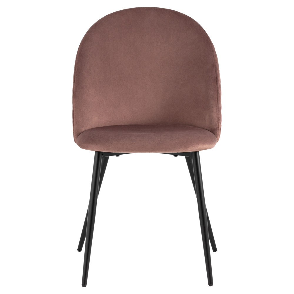 Мягкий стул в велюре пыльно-розового цвета Miruna Chair