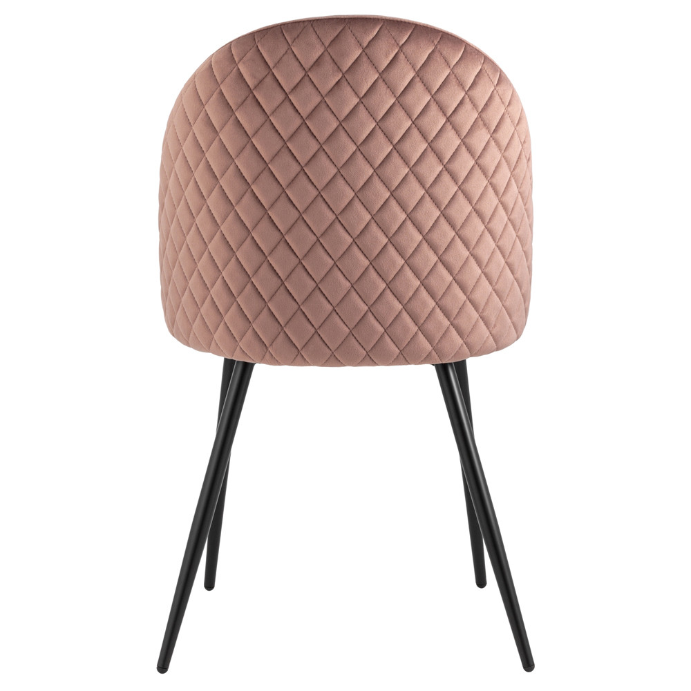 Мягкий стул в велюре пыльно-розового цвета Miruna Chair