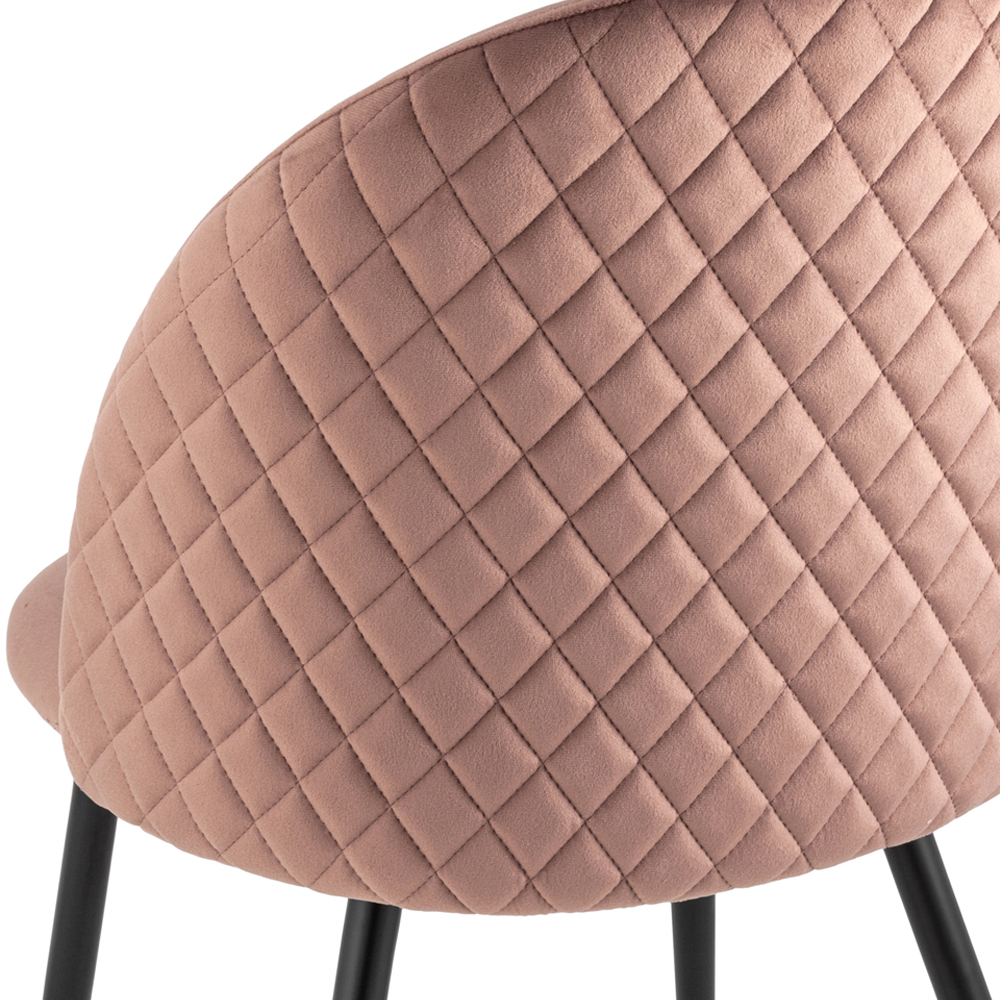 Мягкий стул в велюре пыльно-розового цвета Miruna Chair