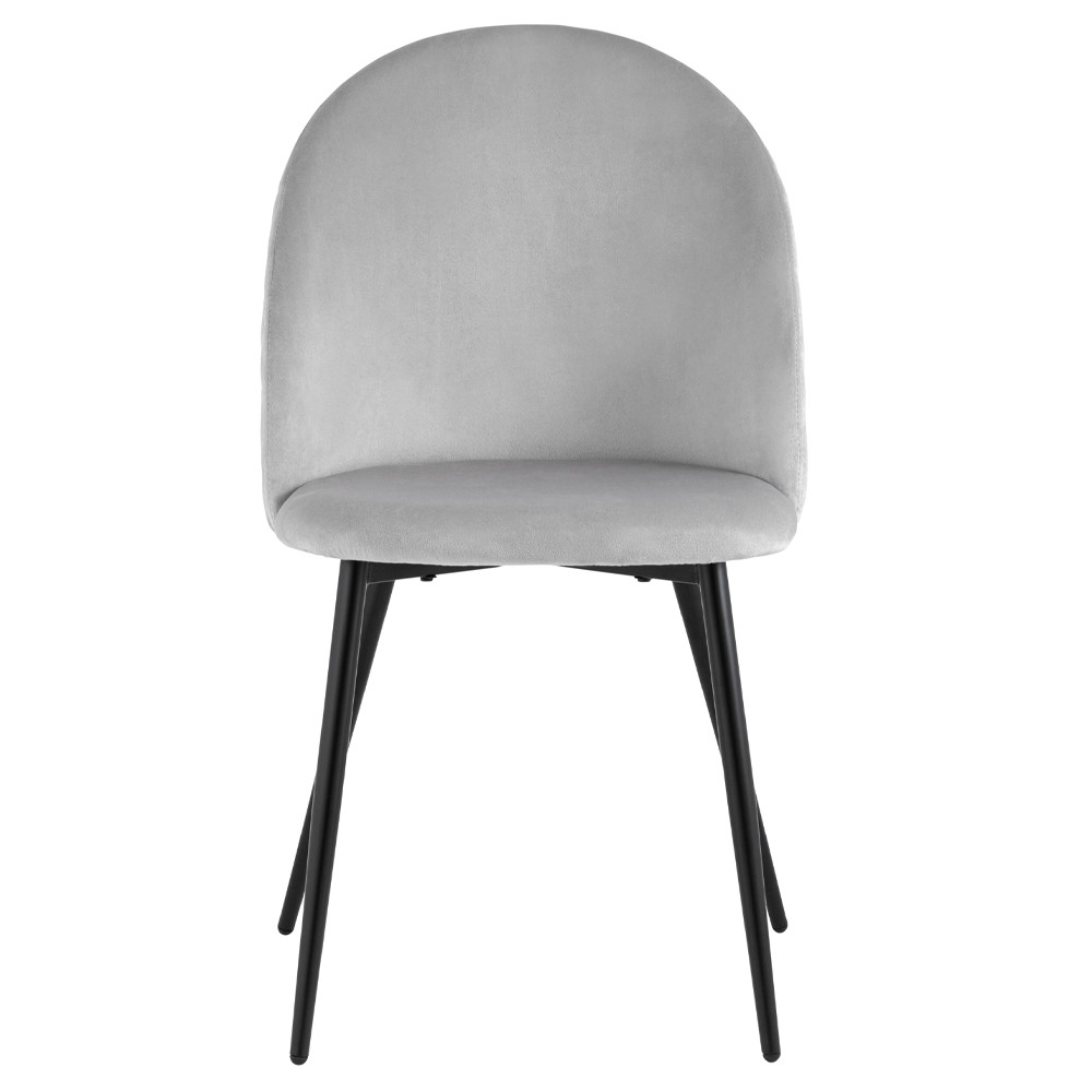Мягкий стул в сером велюре Miruna Chair