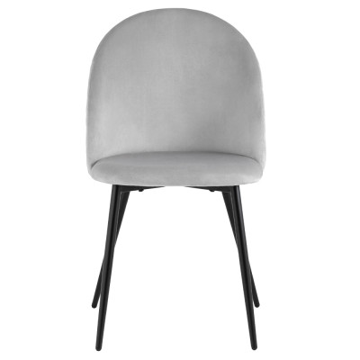 Мягкий стул в сером велюре Miruna Chair