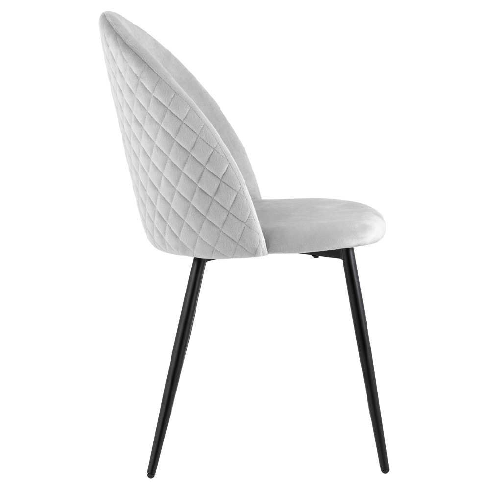 Мягкий стул в сером велюре Miruna Chair