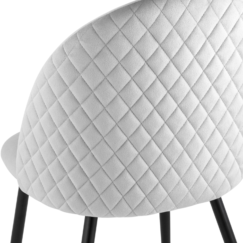 Мягкий стул в сером велюре Miruna Chair