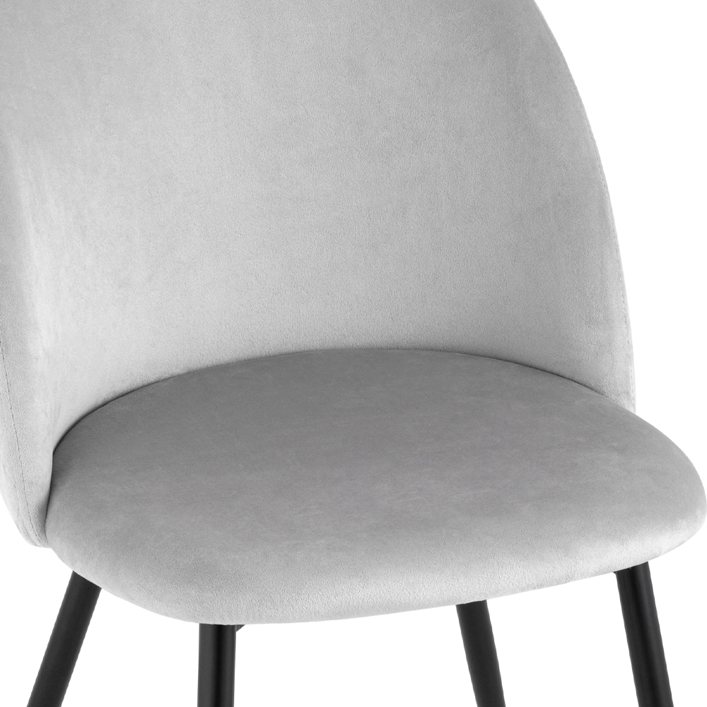 Мягкий стул в сером велюре Miruna Chair
