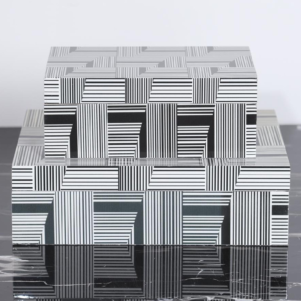 Набор из двух шкатулок Noe Black White Box