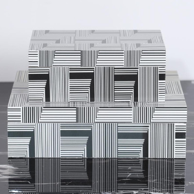 Набор из двух шкатулок Noe Black White Box