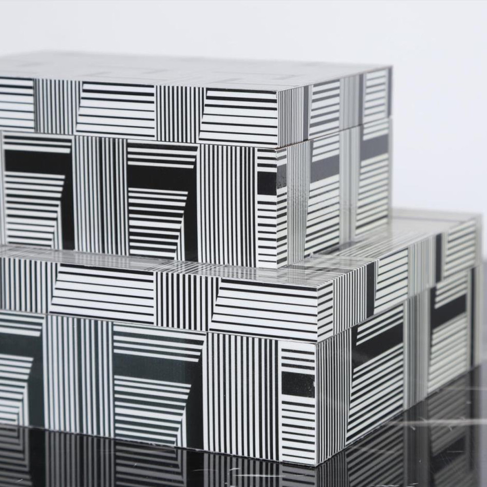 Набор из двух шкатулок Noe Black White Box