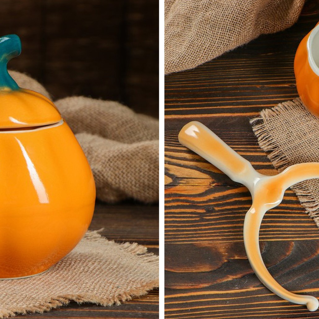 Набор керамических горшочков Pumpkin