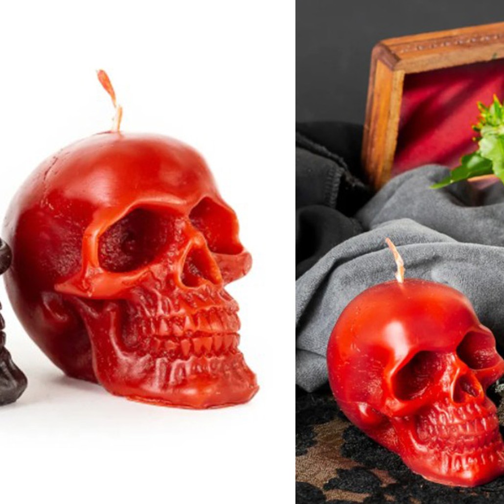 Набор свечей Black Red Skulls