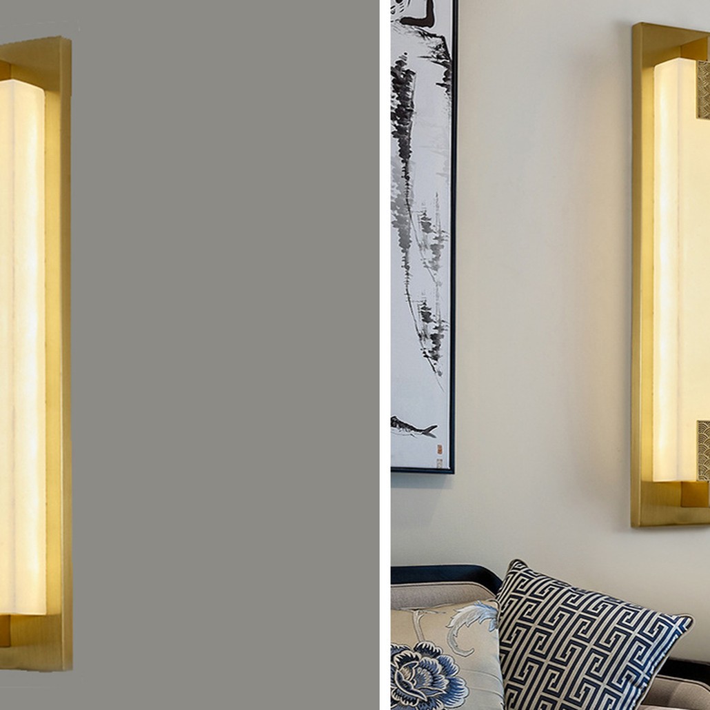 Накладной Настенный светильник Арт-Деко натуральный мрамор Art-Deco Wall Lamp