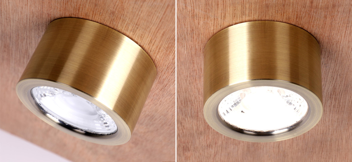 Накладной спот латунного цвета Simple Shape 4 см