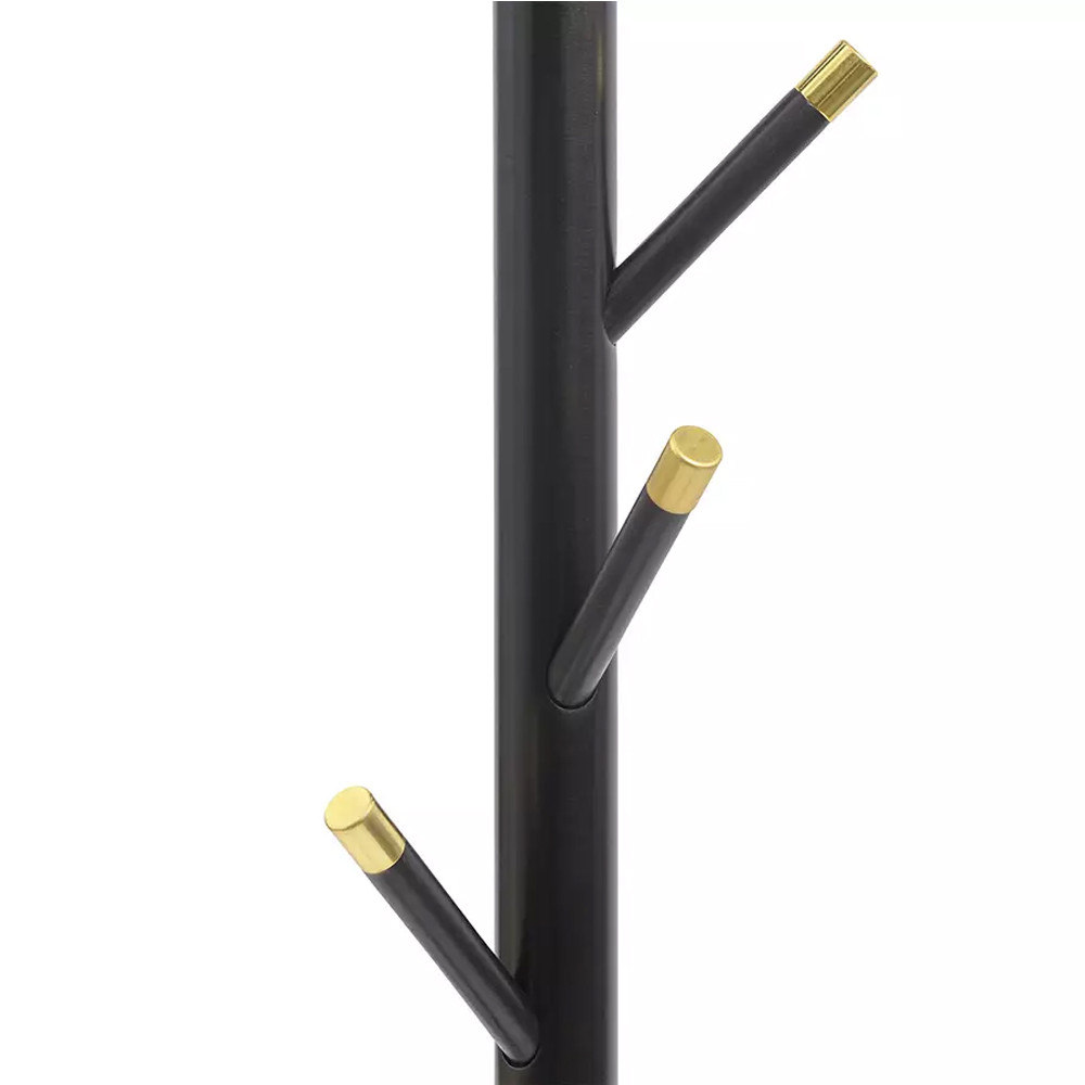 Напольная вешалка чёрная с золотистыми элементами Branches Hangers