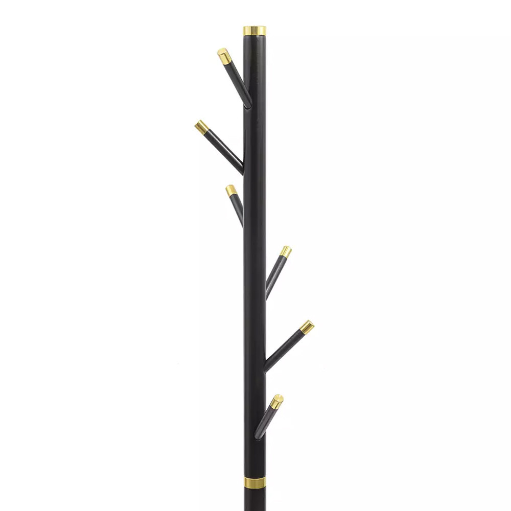 Напольная вешалка чёрная с золотистыми элементами Branches Hangers