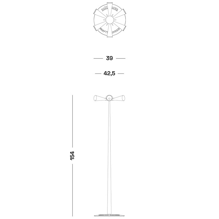 Напольная дизайнерская вешалка Poltronova Cessato Allarme