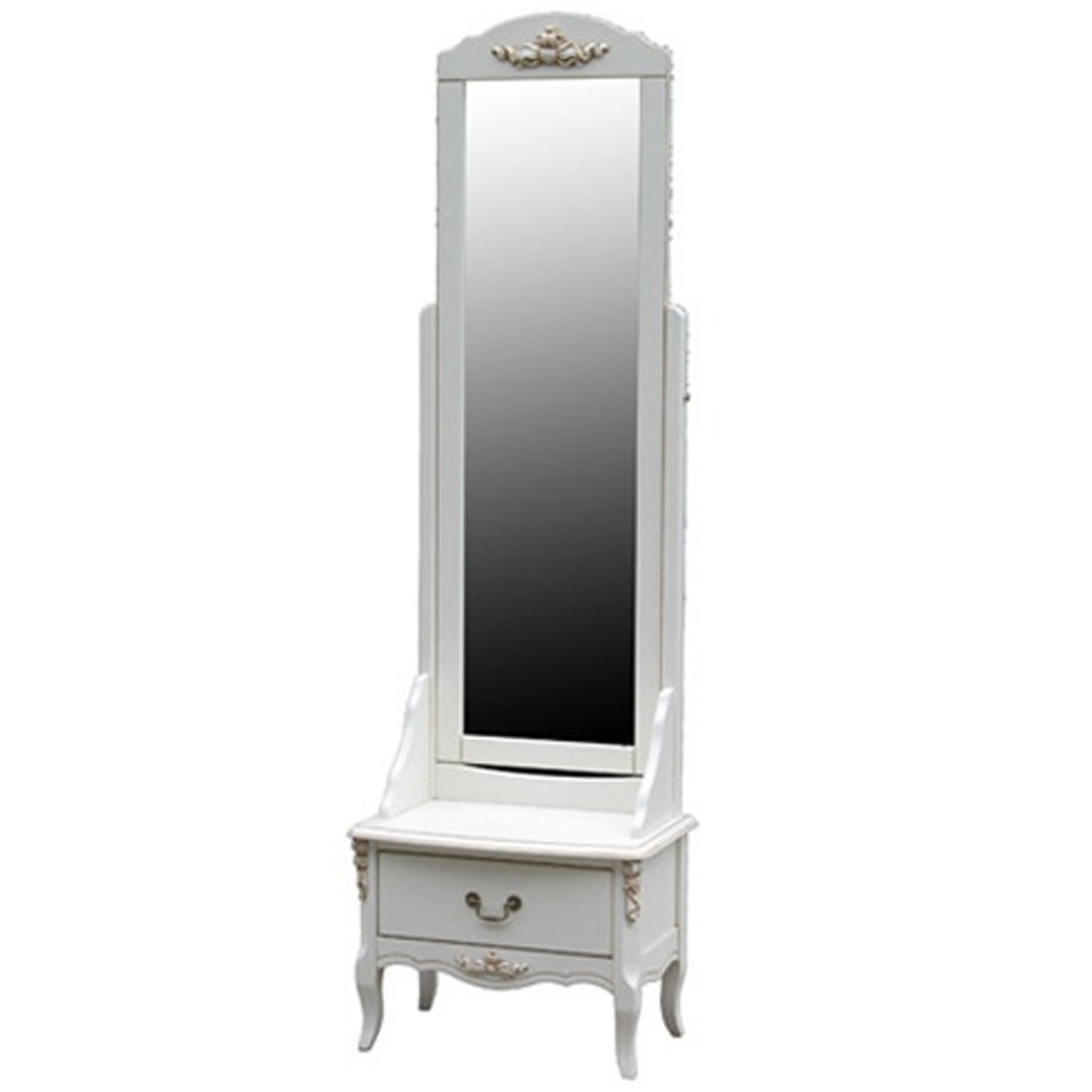 Напольное зеркало в стиле прованс с тумбочкой Valensole Mirror
