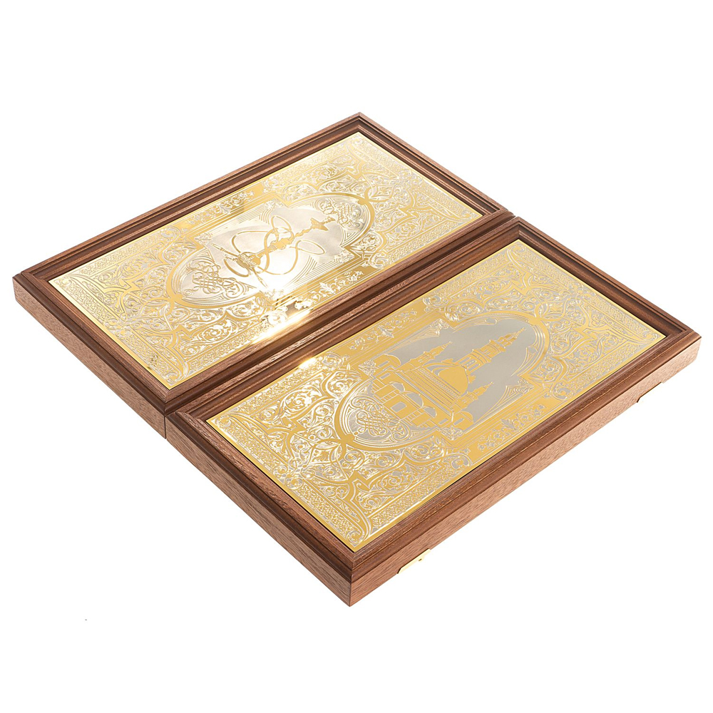 Нарды настольные из натурального камня лазурит и долерит Backgammon from Stone