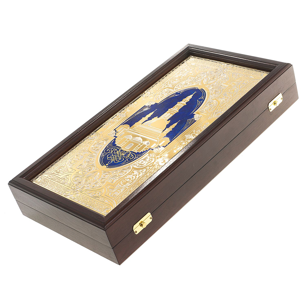 Нарды настольные из натурального камня лазурит и долерит Backgammon from Stone