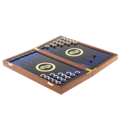 Нарды с гравюрой из натурального камня лазурит Backgammon from Stone