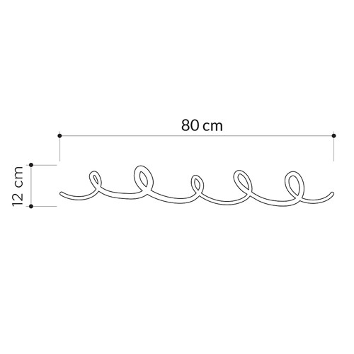 Настенная вешалка в виде закрученной линии Twisted Line Hanger