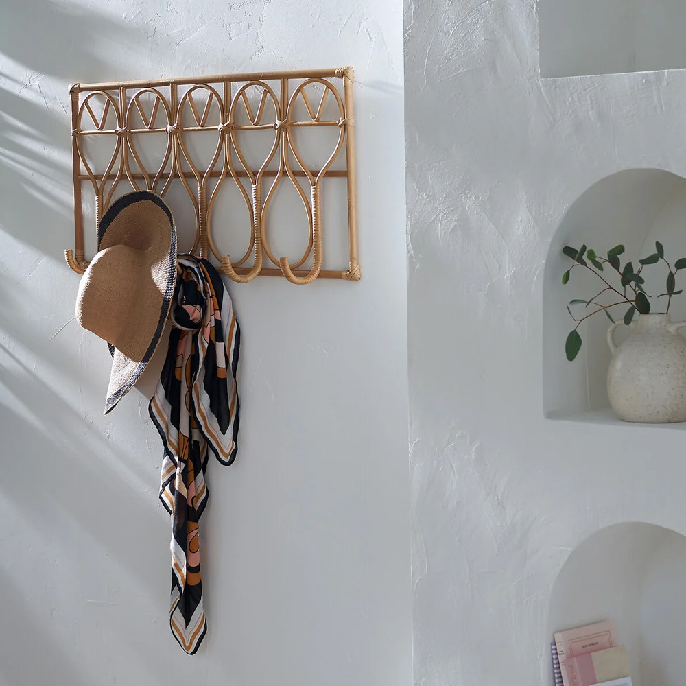 Настенная вешалка из ротанга Wila Wall Hanger L