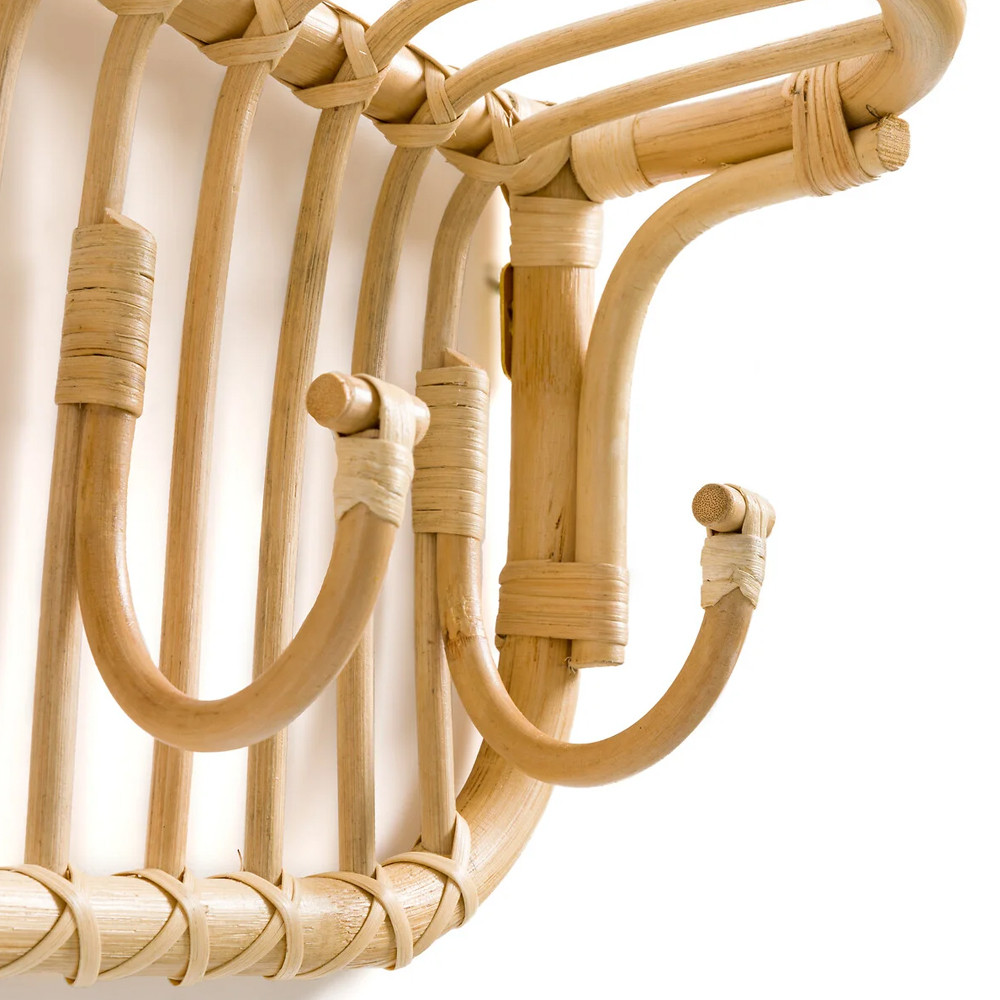 Настенная вешалка из ротанга с полкой Willa Wall Shelf Hanger