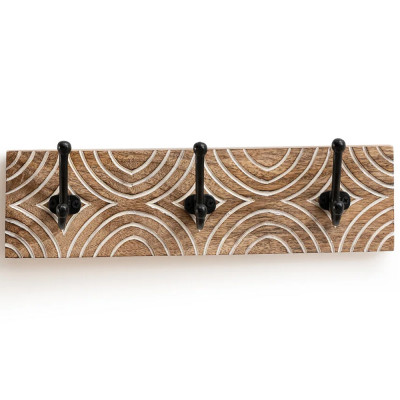 Настенная вешалка с крючками из дерева манго Eda Mango Wood Hanger